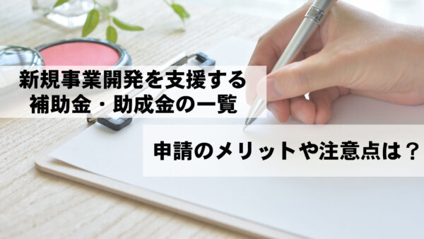 新規事業開発を支援する補助金・助成金の一覧｜申請のメリットや注意点は？