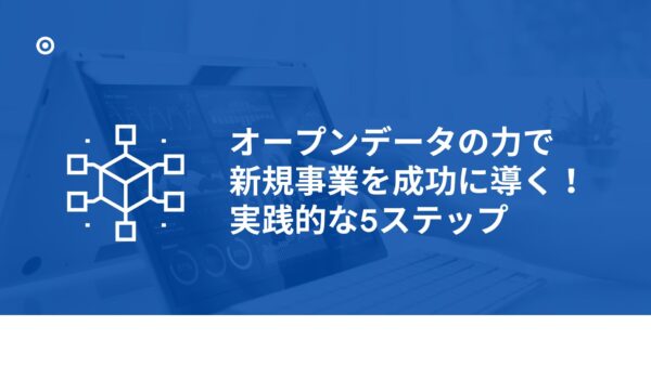 オープンデータの力で新規事業を成功に導く！実践的な5ステップ