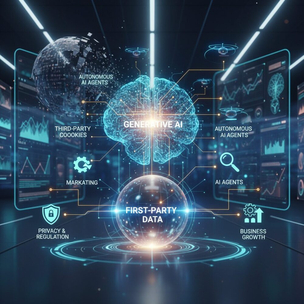 生成AIから自律型AIエージェントへ進化するデータ活用 のイメージ