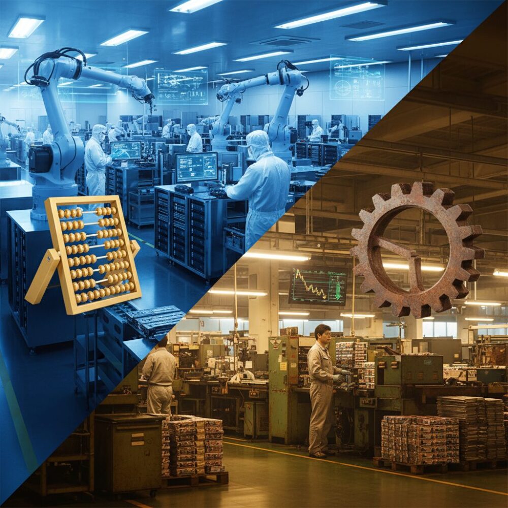 製造業における二極化：AI需要と価格転嫁力の差 のイメージ