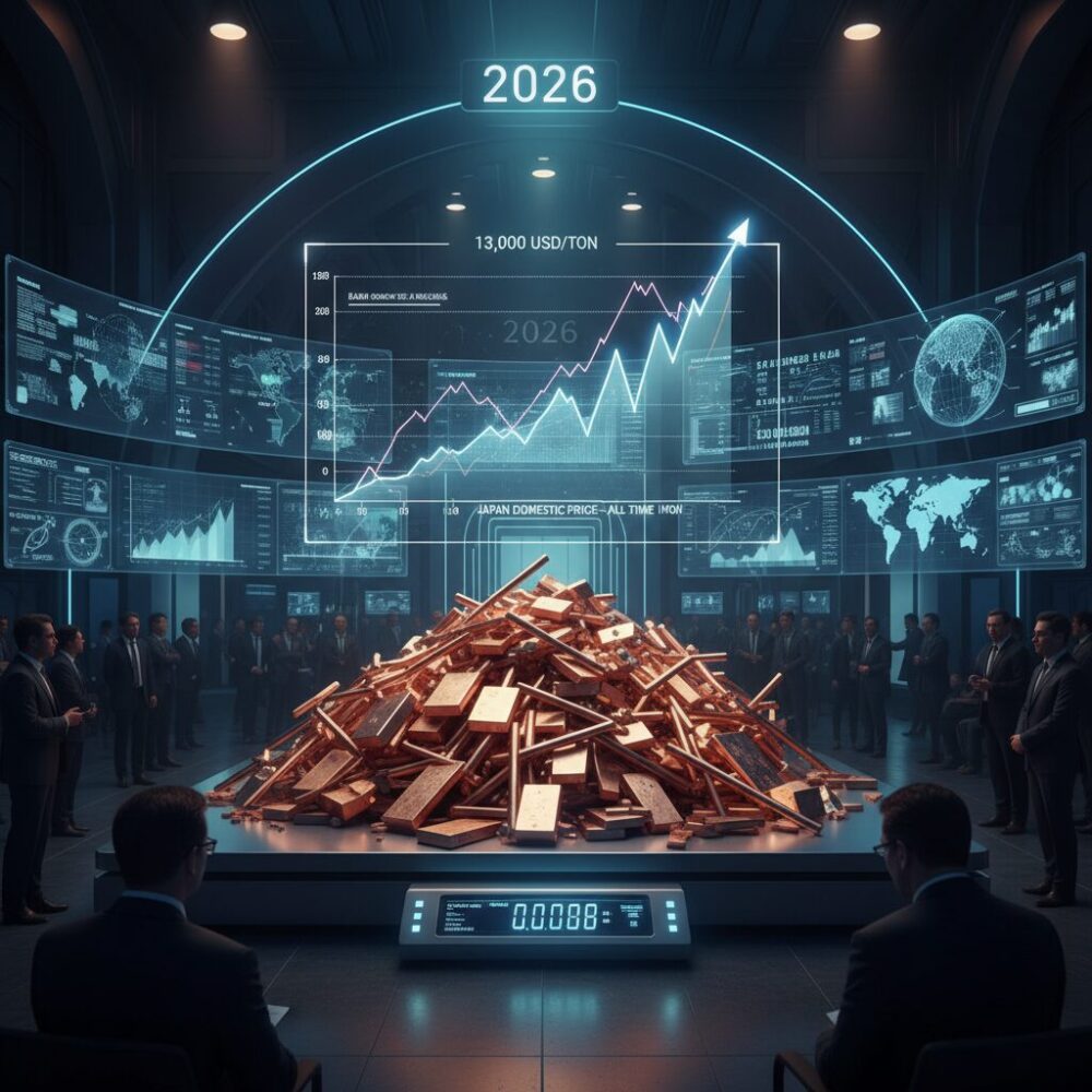 LMEと日本国内建値に見る価格形成メカニズム のイメージ