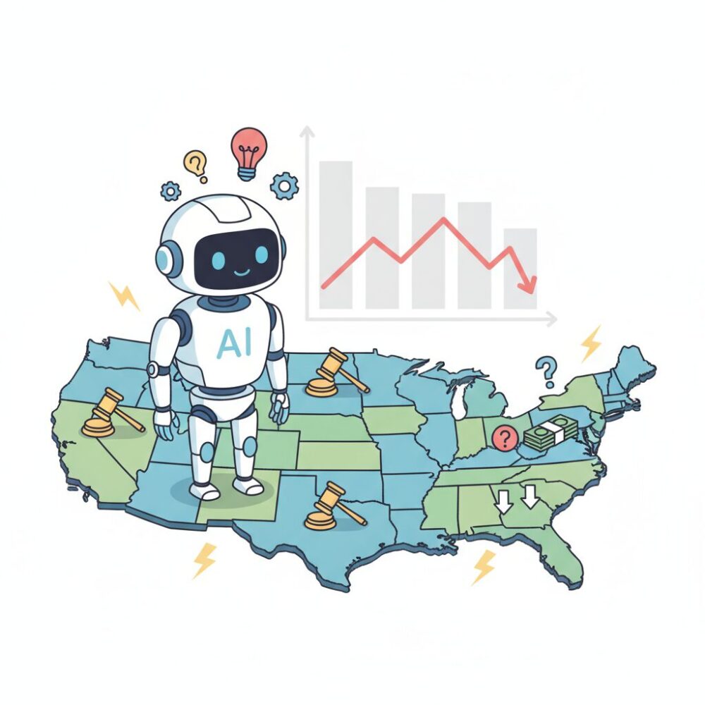 米国におけるAI規制の断片化と訴訟リスクの増大 のイメージ