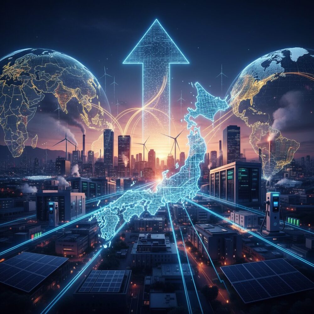 世界的な電力需要急増と日本市場への波及 のイメージ