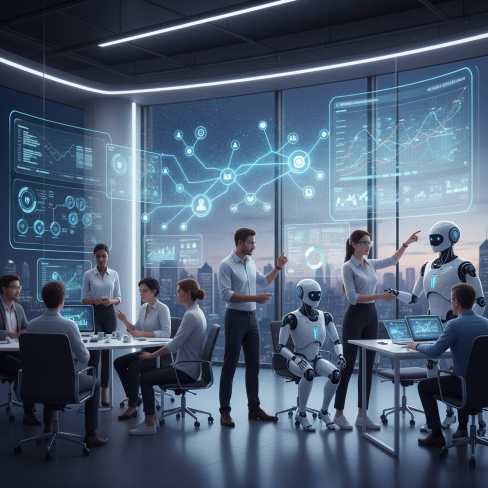 生成AIと自律型エージェントが変える仕事の実行プロセス のイメージ