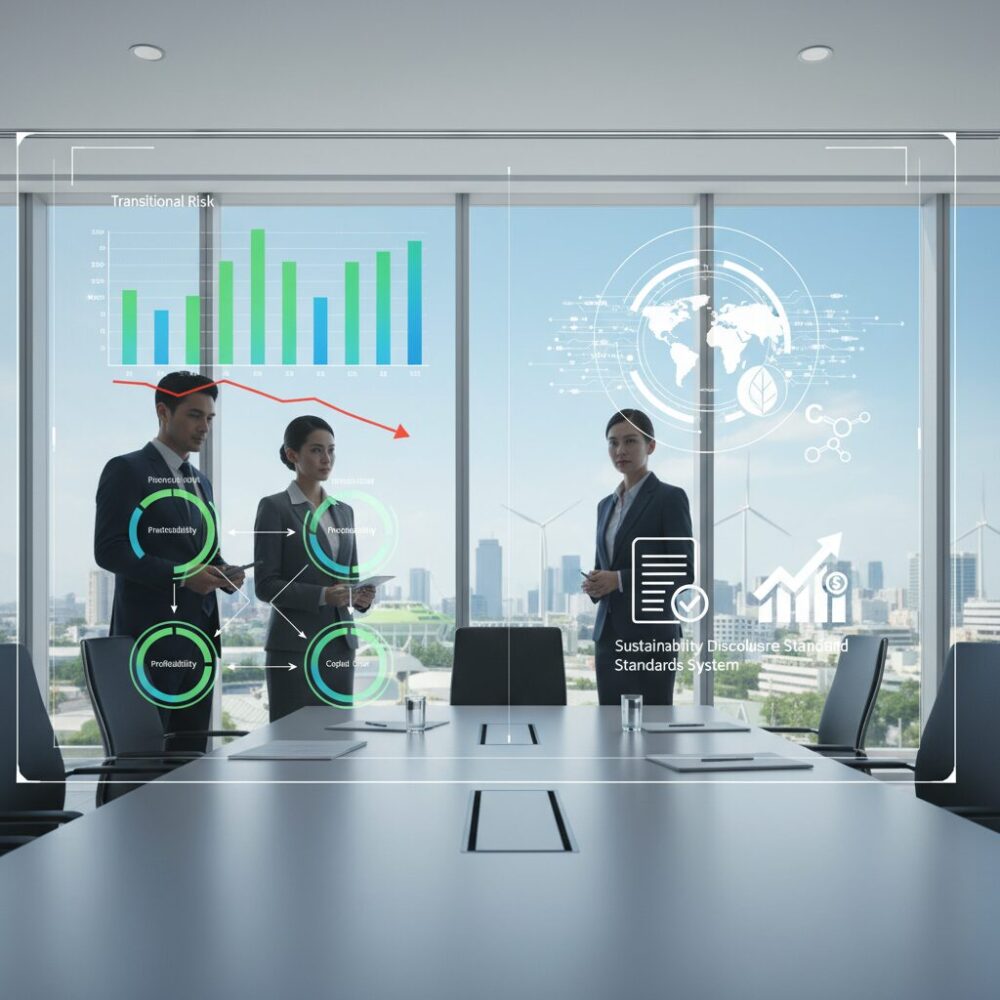 サステナビリティ開示基準の制度化と企業へのインパクト のイメージ