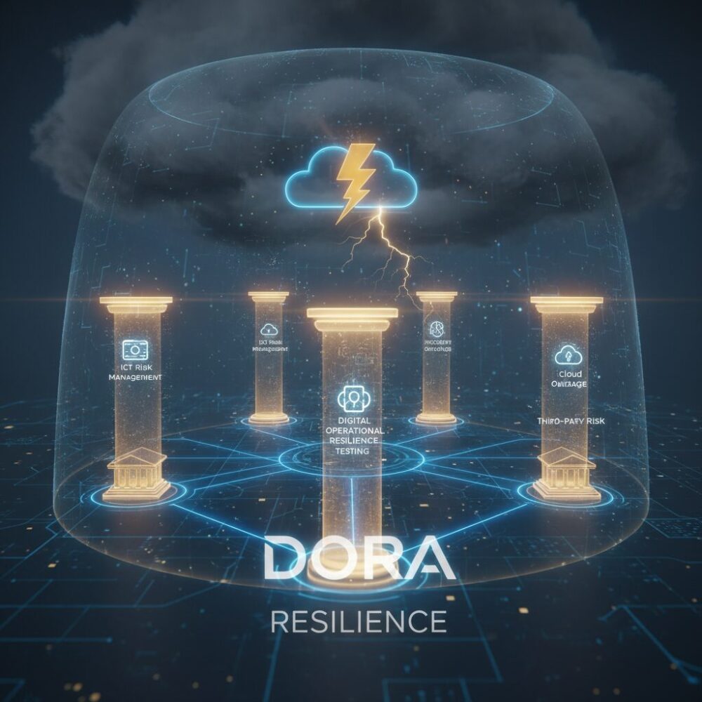 DORAを支える5つの柱とレジリエンスの考え方 のイメージ