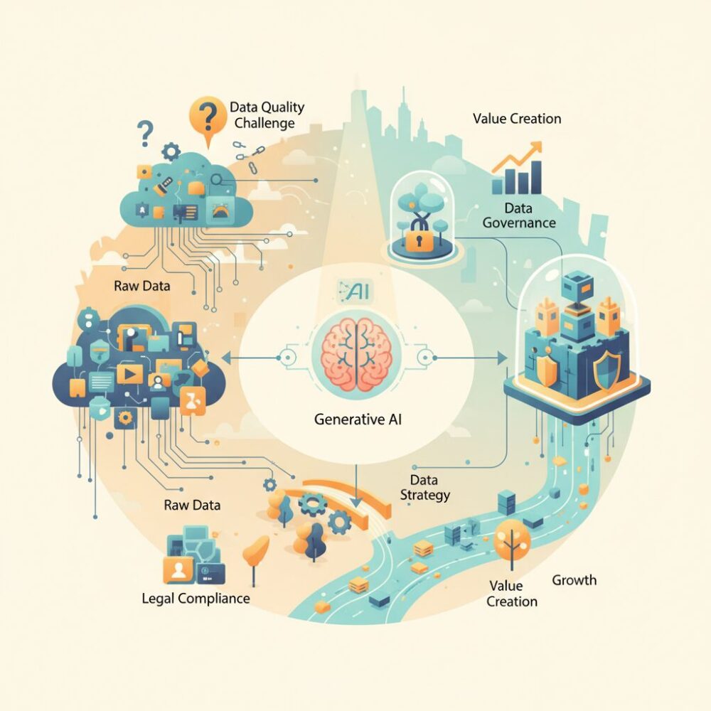 生成AI普及が突きつけた「データの質」という経営課題 のイメージ