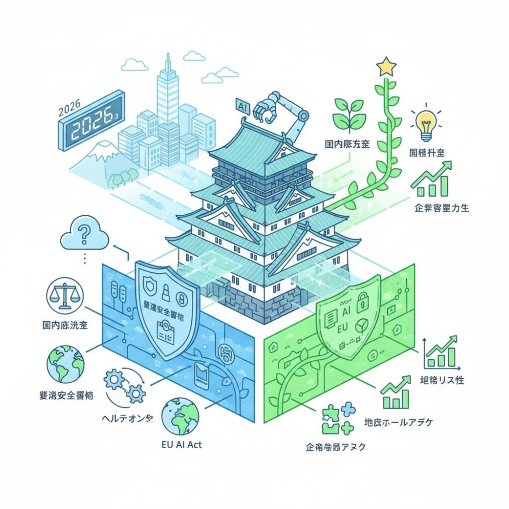 国内法制と経済安全保障から見るデータガバナンスの責任範囲 のイメージ