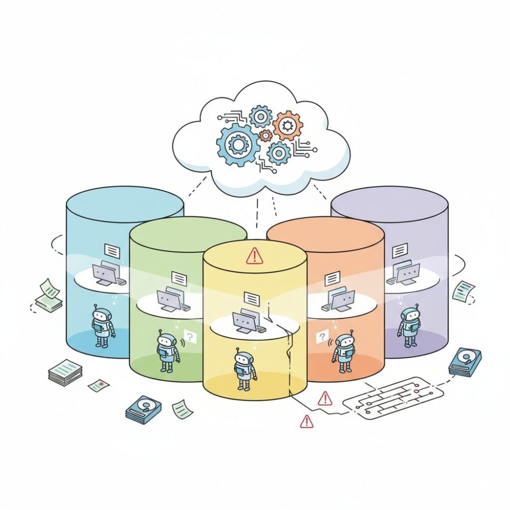 AIエージェント時代に顕在化する新たな「AIサイロ」問題 のイメージ