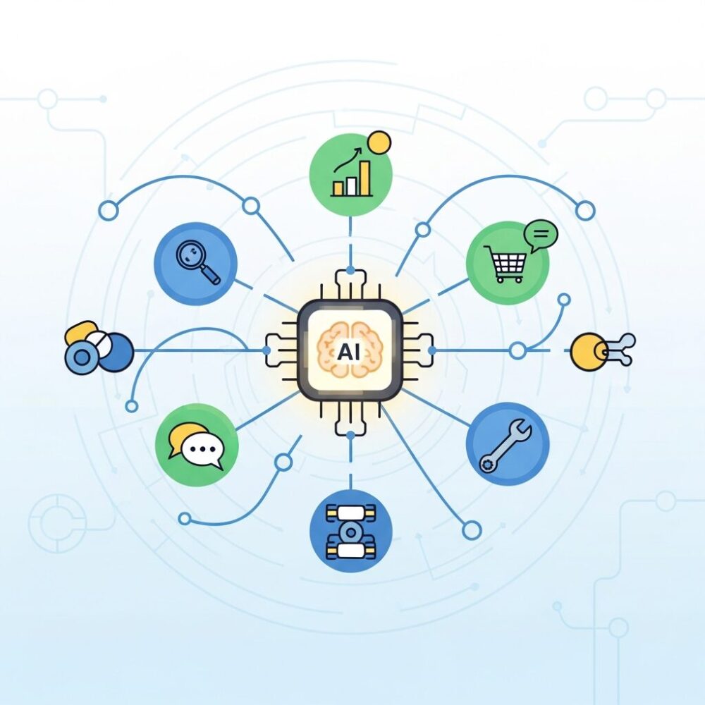自律型AIエージェントを支える技術構造と主要コンポーネント のイメージ