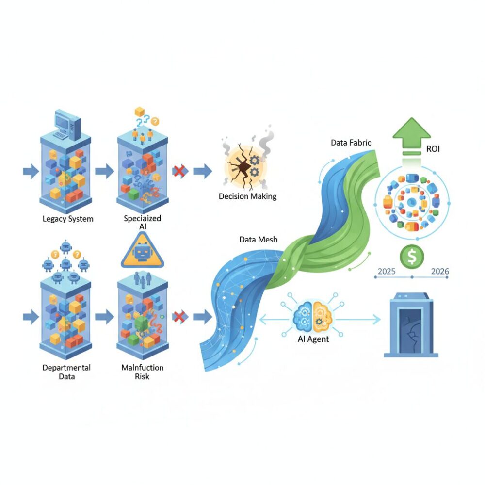 データメッシュとデータファブリックはなぜ融合に向かったのか のイメージ
