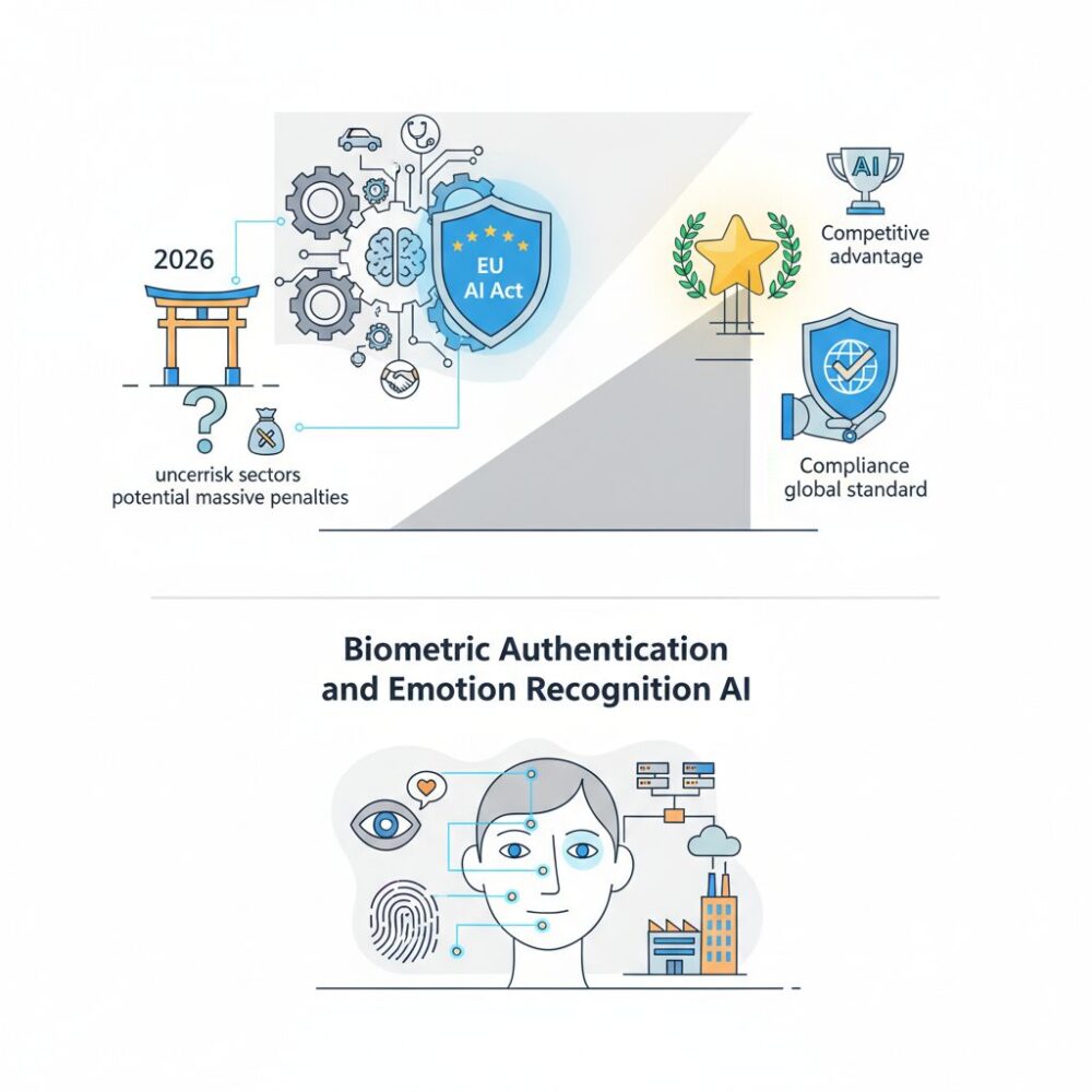 生体認証・感情認識AIが日本企業に与える影響 のイメージ