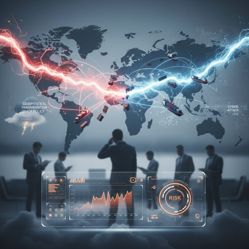 地政学的分断と通商政策が企業に与える影響 のイメージ