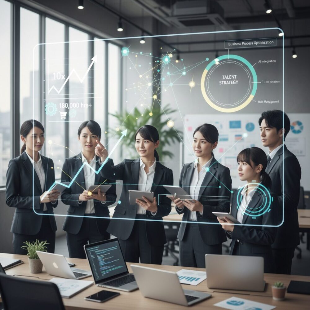 生成AIが労働生産性にもたらす定量的インパクト のイメージ