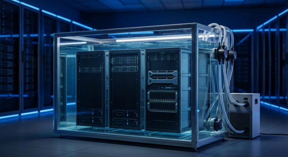 浸漬冷却の基礎構造と単相式・二相式の技術的違い のイメージ