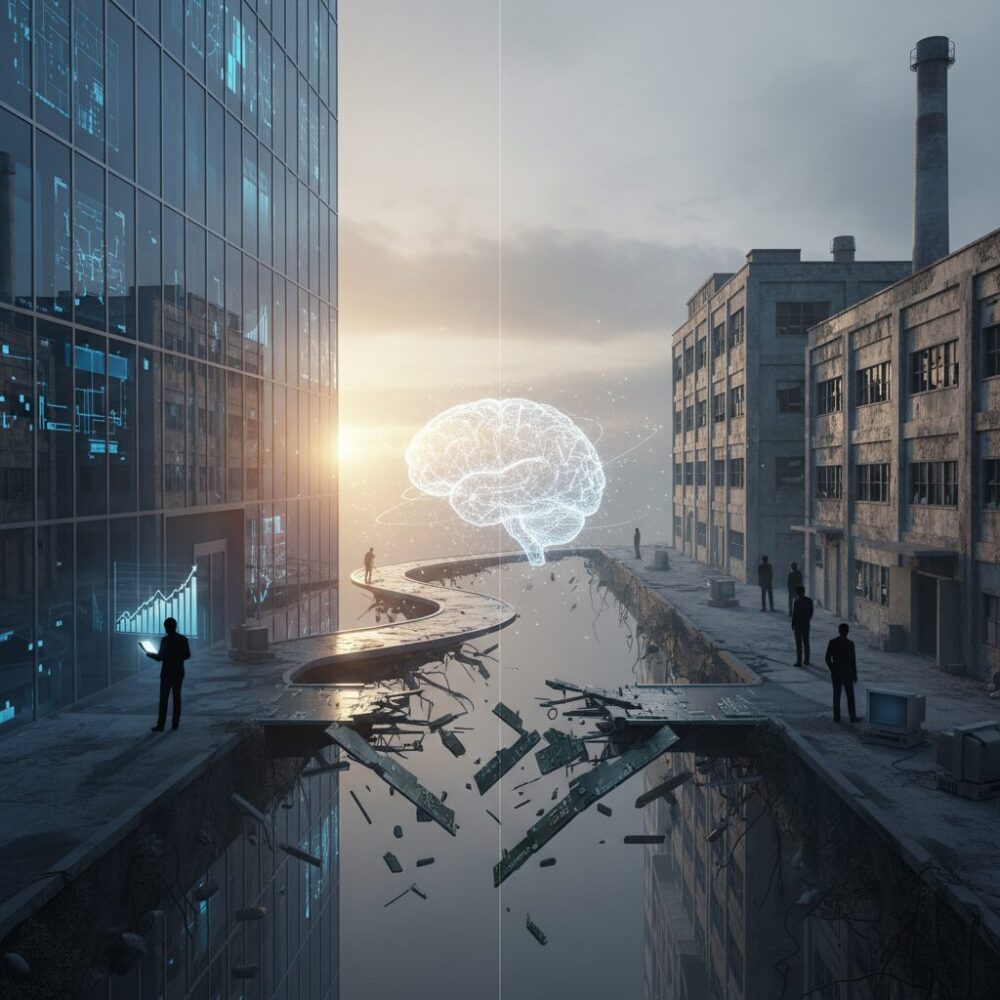 国内で拡大する賃金二極化とエンジニア格差 のイメージ