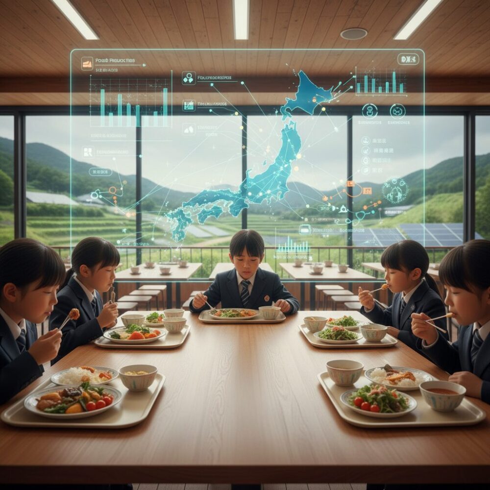 学校給食データが示す地域間格差とボトルネック のイメージ